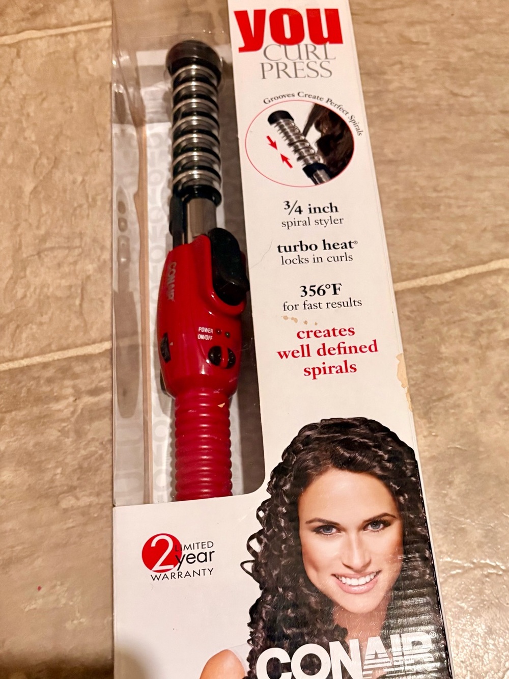 💋Conair YOU Curl Press Tight Spirtal Curling Iron